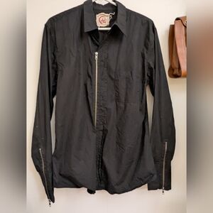 Black Shirt/Light Jacket